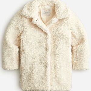 J.crew Crewcuts Girls sherpa coat  size Large
Dusty Ivory